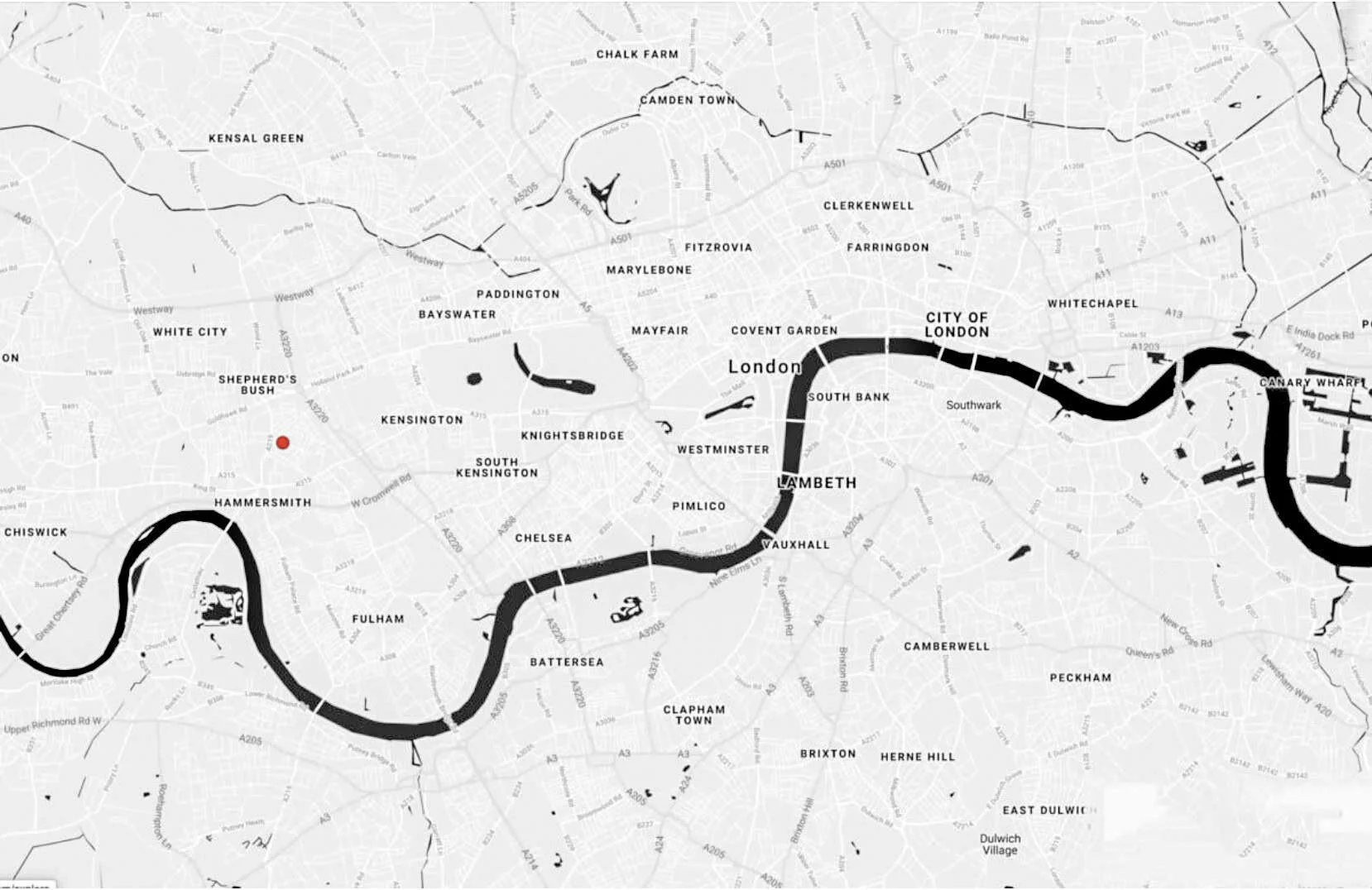 Flair Studio - London map - contact